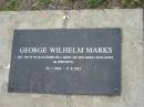 George Wilhelm MARKS,
only son of Wilhelm Johann (Bill) MARKS
& Anna Maria Louisa MARKS (nee CHRISTOFFEL),
39-7-1904 - 17-8-1922;
Alberton Cemetery, Gold Coast City