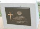 E.J. BORGHARDT,
died 3 Oct 1974 aged 54 years,
husband of Lorna,
father of John (decd);
Appletree Creek cemetery, Isis Shire