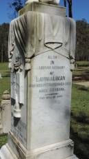 
William Fraser LOGAN
d 17 May 1914 aged 43

Lavinia LOGAN
d: 14 Nov 1922 aged 50

Atherton Pioneer Cemetery (Samuel Dansie Park)

