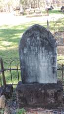 
Bertha FOGGIN
youngest daughter of William and Esther FOGGIN
d: 16 Feb 1902 aged 9

Atherton Pioneer Cemetery (Samuel Dansie Park)


