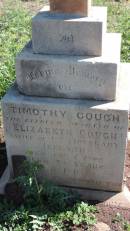 Timothy GOUGH
native of county Tipperary, Ireland
d: 1 Aug 1908 aged 74
husband of Elizabeth GOUGH
Aubigny Catholic Cemetery, Jondaryan