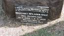 Margaret McLaren HALE (nee SUTHERLAND)
b: 30 Jul 1885
d: 6 Apr 1988
wife of arthur Frederick HALE
Banana Cemetery, Banana Shire