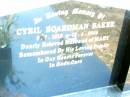 Cyril Boardman BAKER,
9-7-1913 - 12-4-2005,
husband of Mary;
Beerwah Cemetery, City of Caloundra