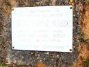 Russell Harold FRASER, son brother,
died 11 July 1957 aged 14 months;
Beerwah Cemetery, City of Caloundra