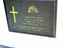R.C.V. PITMAN,
died 2 Oct 1999 aged 78 years,
husband of Florence,
father of Chris, David, Beryl (decd), Richard (decd);
Beerwah Cemetery, City of Caloundra