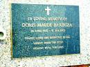 Doris Maude BARBOZA,
24 Apr 1905 - 16 Jan 2001;
Beerwah Cemetery, City of Caloundra