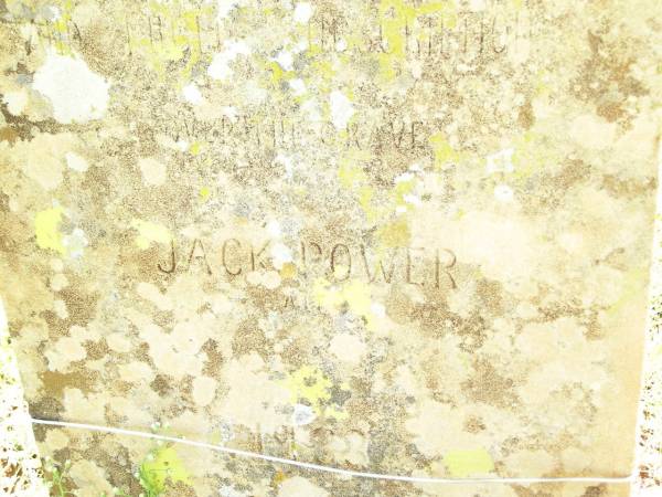 Jack POWER,  | died 1933;  | Bell cemetery, Wambo Shire  | 
