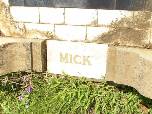 Michael (Mick) Francis O'BRIEN,  | died 12 April 1938 aged 41 years,  | erected by parents, sisters & brothers;  | Bell cemetery, Wambo Shire  | 