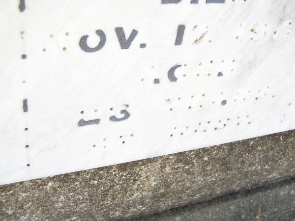 Maurice William HUTFILED,  | son,  | died 17 Nov 1966 aged 23 years;  | Bell cemetery, Wambo Shire  | 