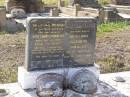 Otto Edward PUKALLUS,
husband father,
died 16 Dec 1930 aged 54 years;
Wilhelmina Elizabeth PUKALLUS, mother,
died 8 March 1970 aged 90 years 7 months;
Bergen Djuan cemetery, Crows Nest Shire