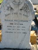 Rosalie MOLLENHAGEN
geb STEFFAN
B: 21 May 1855
D: 16 Sep 1919
Bethania (Lutheran) Bethania, Gold Coast