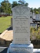 Maria Magdalena RADKE
(geb SCHNEIDER)
geb 11 Oct 1861
gest 21 Dec 1941
August Friedrich Wilhelm RADKE
geb 26 Feb 1856
gest 28 Dec 1943
brother?
Theodor Ernst RADKE
6 Feb 1944 (New Guinea)
aged 45
Emma (Engeling) RADKE
B: 8 Nov 1897
D: 25 Sep 1989
aged 92
Bethania (Lutheran) Bethania, Gold Coast