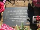 Clive Waverton TURNER,
born 27-1-1927,
died 28-6-2003,
father of Anne & Stephen,
grandfather great-grandfather;
Blackbutt-Benarkin cemetery, South Burnett Region