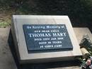 Thomas HART,
uncle,
died 22 Jan 2002 aged 93 years;
Blackbutt-Benarkin cemetery, South Burnett Region