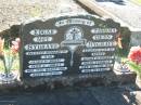 Edgar Roy (Bronc) BYGRAVE,
husband of Jean,
father of Robert, Peter & Janelle,
died 19 March 1980 aged 65 years;
Thelma Jean (Jid) BYGRAVE,
wife of Edgar,
mother of Robert, Peter & Janelle,
died 26 Feb 1996 aged 78 years;
Blackbutt-Benarkin cemetery, South Burnett Region