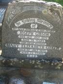 Joseph GIBSON,
husband father,
died 14 July 1970 aged 70 years;
Mary Elizabeth GIBSON,
mother,
died 1 July 1979 aged 73 years;
Blackbutt-Benarkin cemetery, South Burnett Region