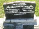 David Hoy (Dave) WILLIAMS,
father,
died 16-6-1996 aged 88 years;
Adeline (Ad) WILLIAMS,
wife,
died 8-3-1987 aged 76 years;
Blackbutt-Benarkin cemetery, South Burnett Region