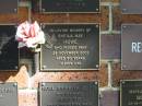 Sheila May HOWE,
died 28 Nov 2001 aged 80 years;
Bribie Island Memorial Gardens, Caboolture Shire