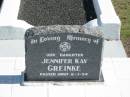 Jennifer Kay GREINKE,
died 2-1-54, daughter;
Apostolic Church of Queensland, Brightview, Esk Shire