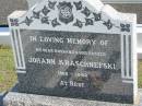 Johann KRASCHNEFSKI,
1862-1942,
husband father;
Apostolic Church of Queensland, Brightview, Esk Shire