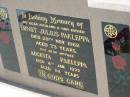 Ernst Julius PAKLEPPA,
died 29 Nov 1962 aged 73 years,
husband father;
Augusta PAKLEPPA,
died 4 Jan 1977 aged 84 years,
mother;
Apostolic Church of Queensland, Brightview, Esk Shire