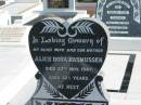 Alice Dora RASMUSSEN,
died 27 Nov 1947 aged 32 12 years,
wife mother;
Apostolic Church of Queensland, Brightview, Esk Shire