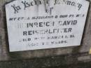 Heinrich David REISENLEITER,
husband father,
died 26 March 1951 aged 73 years;
--
born 1878
research contact: J HOGER
Caffey Cemetery, Gatton Shire