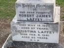 parents;
Robert James LAFFEY,
died 12 May 1924 aged 57 years;
Christina LAFFEY,
died 8 Feb 1961 aged 85 years;
Caffey Cemetery, Gatton Shire