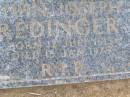 John Joseph REDINGER,
father father-in-law grandfather,
born 12 July 1915,
died 15 Jan 1979;
Caffey Cemetery, Gatton Shire