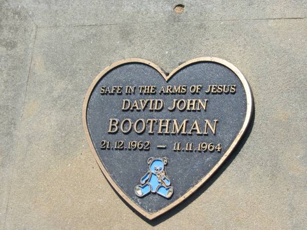 David John BOOTHMAN,  | 21-12-1962 - 11-11-1964;  | Canungra Cemetery, Beaudesert Shire  | 