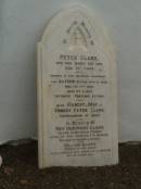 
Peter CLARK; d: 23 Mar 1891, aged 67 at Cape Willoughby Lighthouse
(wife) Alison (CLARK) d: 17 Feb 1896, aged 67 (interred Portland Victoria)
(grandchildren) 
Gilbert, May & Ernest Peter CLARK

Roy Harwood CLARK, d: 25 Apr 1918 aged 23 years 4 months (killed in action in France)
William CLARK d: 20 Jun 1918, aged 54 years 5 months (father of above)

Cape Willoughby Lightstation, Kangaroo Island, SA

