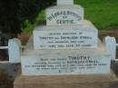 Gertie, daughter of Timothy & Kathleen ONEILL,
died 21 June 1921 aged 23 years;
Timothy, husband of Kathleen ONEILL,
died 16 Sept 1925 aged 65 years;
Moyra ONEILL, their granddaughter,
died 9 April 1922 aged 1 year;
Kathleen ONEILL, mother,
died 14 July 1955 aged 86 years;
Sacred Heart Catholic Church, Christmas Creek, Beaudesert Shire