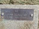 
John SCHULTZE,
5 Mar 1896 - 1896;
Coleyville Cemetery, Boonah Shire
