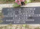 
Ralph BREWER,
19-9-1925 - 4-11-2003;
Patricia Angela Emma BREWER,
17-3-1927 - 26-12-1995;
Coleyville Cemetery, Boonah Shire
