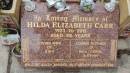 Hilda Elizabeth CARR
b: 1923
d: 2011 aged 88
wife of Stan
mother of Paul, Carol, Kevin
Cooloola Coast Cemetery