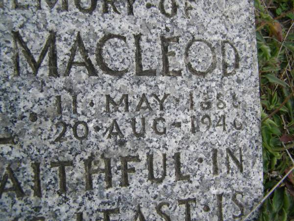 Mary Elizabeth McCONNEL  | b: 24 Mar 1855  | d: 17 Nov 1941  | eldest daughter of William and Martha KENT  |   | James Henry McCONNEL  | b: 18 Apr 1850  | d: 7 Jun 1914  | eldest son of David CANNON and Mary Macleod McCONNEL  |   | Ursula Hope McCONNEL  | b: 27 Oct 1888  | d:  6 Nov 1957  |   | Katharine Macleod McCONNEL  | b: 11 May 1886  | d: 20 Aug 1946  |   | Mary Elspeth WHITE  | b: 11 Oct 82  | d: 25 Mar 56  | wife of Bevis Gerald WHITE  |   | Cressbrook Homestead, Somerset Region  |   | 