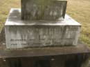 Gertrude Zaidee,
wife of W.H. KIRK,
died Cressbrook 9 Jan 1917 aged 23 years;
Cressbrook Homestead, Somerset Region