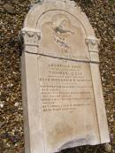 
Grave of Isabella Jane GALE,
(wife of Thomas GALE) d: 15 Dec 1886, aged 31 yrs, 6 months
Old Dubbo cemetery,
New South Wales
