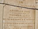 
Grave of Isabella Jane GALE,
Old Dubbo cemetery,
New South Wales
