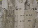 Johann WICKENHOFER,
born 7 Jan 1840,
died 21 April 1915;
Dugandan Trinity Lutheran cemetery, Boonah Shire