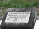 Ernest C. VENZKE,
son brother,
died 9 Feb 1967 aged 54 years;
Dugandan Trinity Lutheran cemetery, Boonah Shire