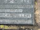 Johanna W. MULLER,
wife mother,
died 28 June 1957 aged 61 years;
Frederick MULLER,
father,
died 26 Oct 1960 aged 61 years;
Dugandan Trinity Lutheran cemetery, Boonah Shire
