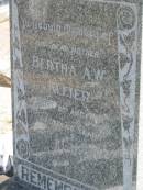 Bertha A.W. KLEIER,
mother,
died 2 Aug 1961 aged 84 years;
Dugandan Trinity Lutheran cemetery, Boonah Shire
