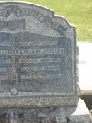 Johann F. GESLER,
husband father,
died 14 Dec 1943 aged 74 years;
Wilhelmine J. GESLER,
mother,
died 21 June 1952 aged 82 years;
Dugandan Trinity Lutheran cemetery, Boonah Shire