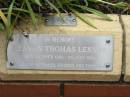 Kenyon Thomas LENNON,
22 Nov 1919 - 25 July 1999,
husband father tampa;
St Lukes Anglican Church, Ekibin, Brisbane