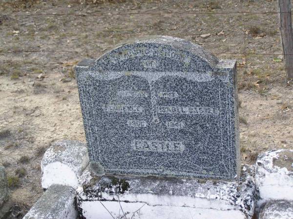 Florence Isabel CASTLE, wife,  | 1905 - 1941;  | Emu Creek cemetery, Crows Nest Shire  | 