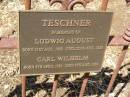 Ludwig August TESCHNER,
born 21 Aug 1888,
died 22 Aug 1888;
Carl Wilhelm TESCHNER,
born 8 April 1892,
died 9 Aug 1892;
Glencoe Bethlehem Lutheran cemetery, Rosalie Shire