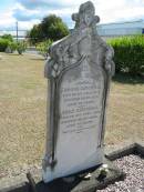 Edmond CATCHPOLE,
died 8 July 1910 interred on 9 July,
aged 78 years;
Emily CATCHPOLE,
died 10 April 1909 interred on 12 April,
aged 76 years;
Gods Acre cemetery, Archerfield, Brisbane