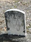 husband Charles Frank THOMAS, died 27 Apr 1903 aged 35 years;
Goodna General Cemetery, Ipswich.