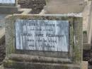 Sarah Jane PEARMAN,
mother,
died 18 Sept 1939 aged 77 years;
Greenmount cemetery, Cambooya Shire